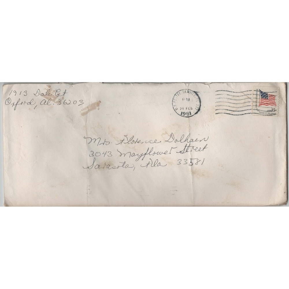 Lot of 13 Vintage Mailed Envelopes Covers 1950s-1980s Sarasota Florida Postmarks - Picture 6 of 14